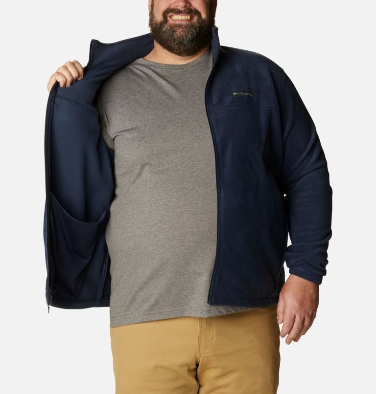 Men's Columbia Steens Mountain 2.0 Full Zip Fleece Jackets Navy | Plus Size CA-L68C5